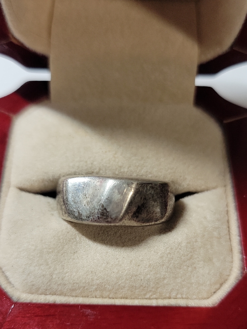 Vintage Silver Chunky Textured Band Ring